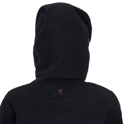 Chaqueta softshell de mujer Equestro Ridertechnology impermeable larga - Negro