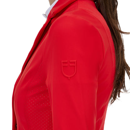 Chaqueta de concurso mujer Equestro Ridertechnology costuras termoselladas - High Risk Red