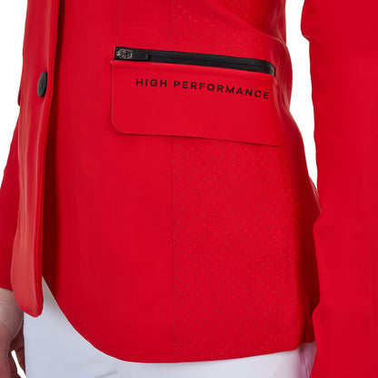 Chaqueta de concurso mujer Equestro Ridertechnology costuras termoselladas - High Risk Red