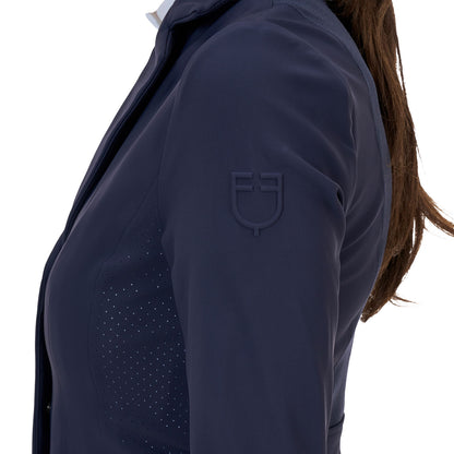 Chaqueta de concurso mujer Equestro Ridertechnology costuras termoselladas - Navy Blazer