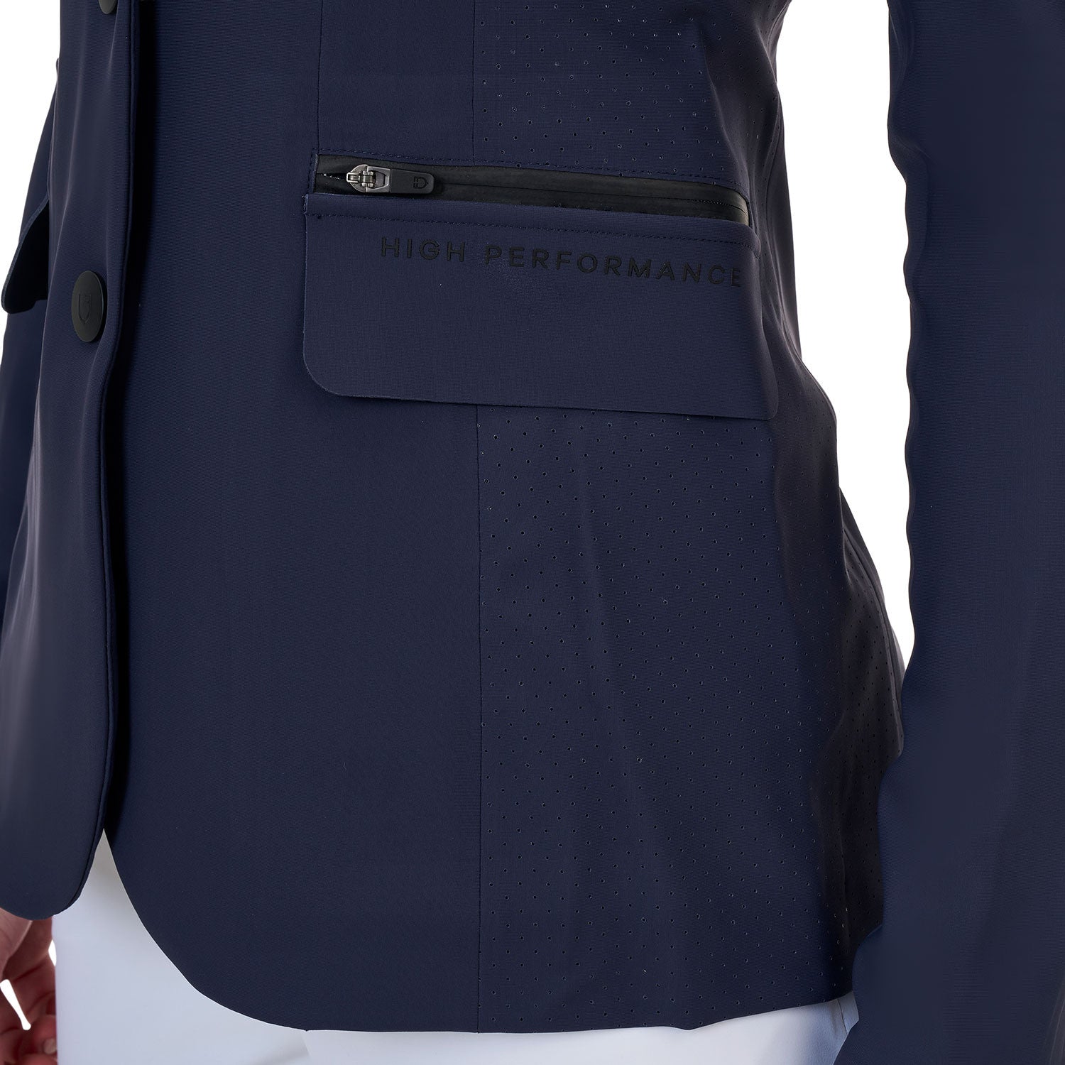 Chaqueta de concurso mujer Equestro Ridertechnology costuras termoselladas - Navy Blazer