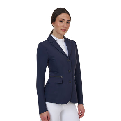 Chaqueta de concurso mujer Equestro Ridertechnology costuras termoselladas - Navy Blazer