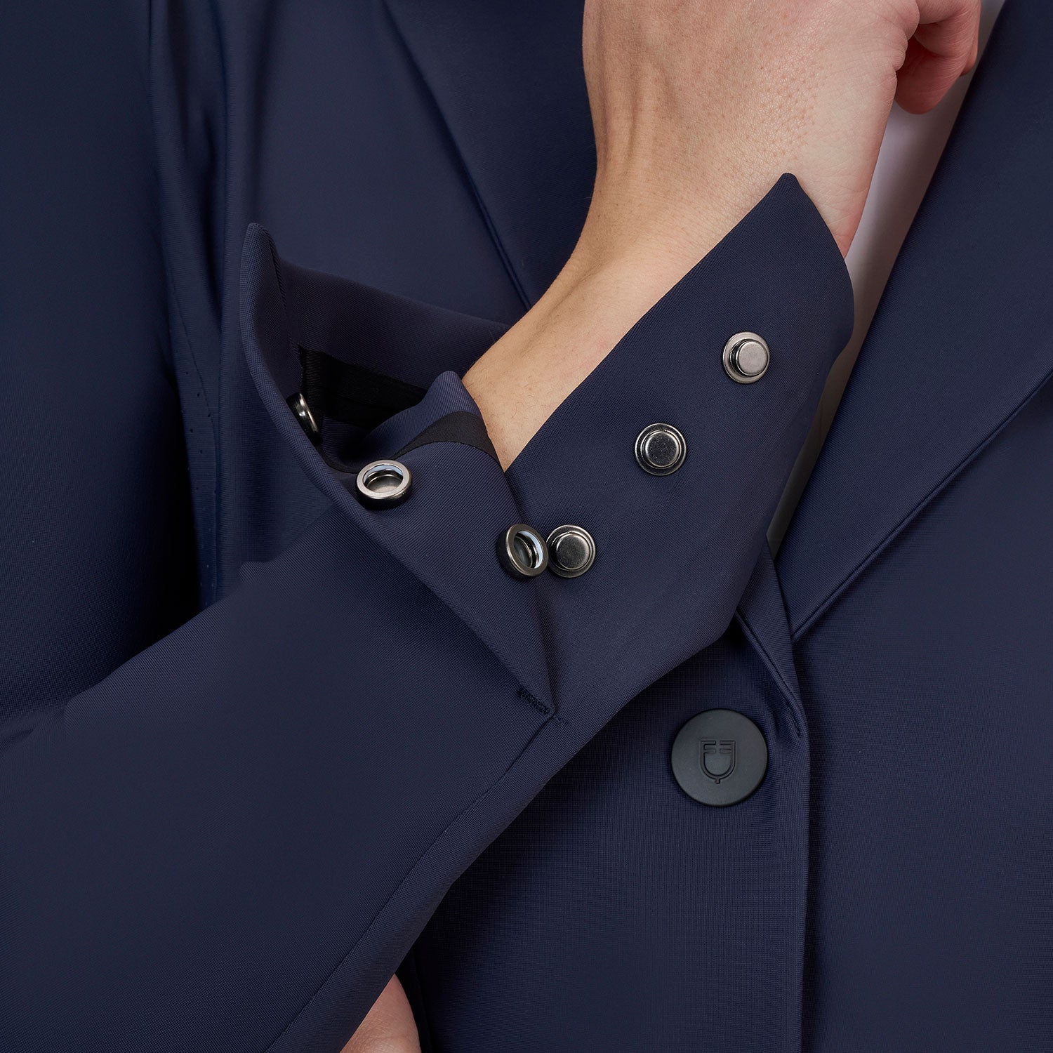 Chaqueta de concurso mujer Equestro Ridertechnology costuras termoselladas - Navy Blazer