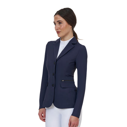 Chaqueta de concurso mujer Equestro Ridertechnology costuras termoselladas - Navy Blazer