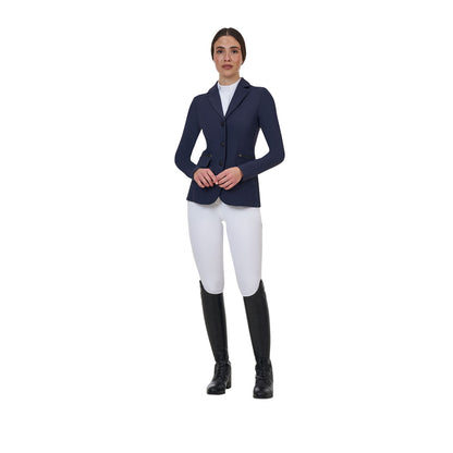 Chaqueta de concurso mujer Equestro Ridertechnology costuras termoselladas - Navy Blazer