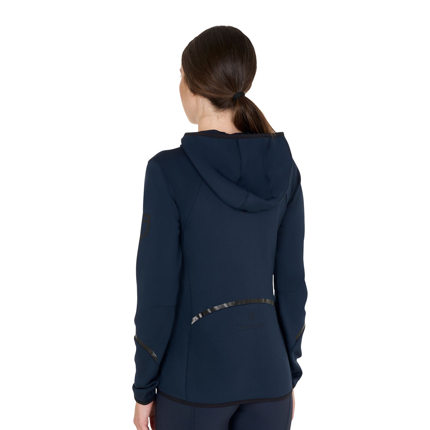 Sudadera técnica de mujer de punto con cremallera Equestro - Navy Blazer