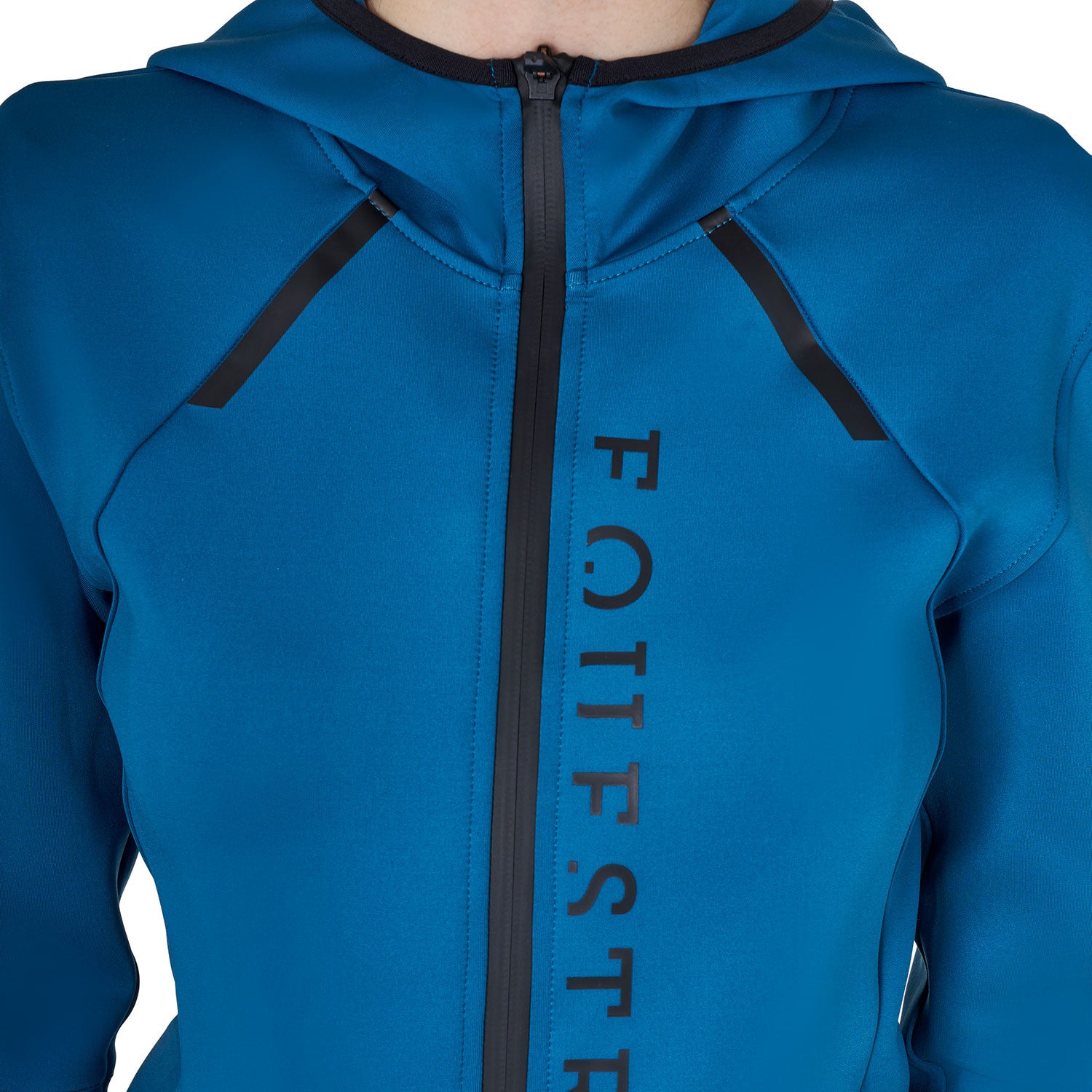 Sudadera técnica de mujer de punto con cremallera Equestro - Blue Coral