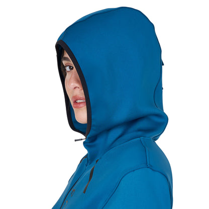 Sudadera técnica de mujer de punto con cremallera Equestro - Blue Coral