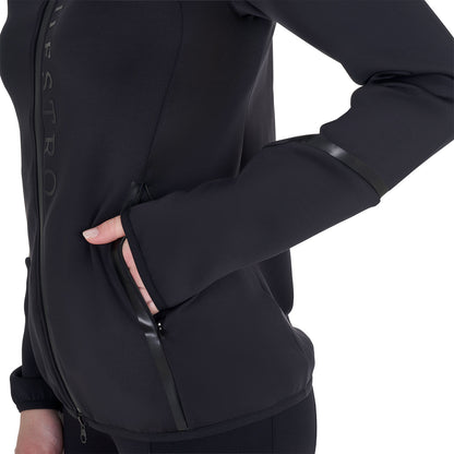 Sudadera técnica de mujer de punto con cremallera Equestro - Negro