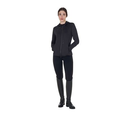 Sudadera técnica de mujer de punto con cremallera Equestro - Negro