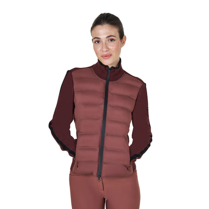 Chaqueta de mujer de nailon y punto con cremallera Equestro