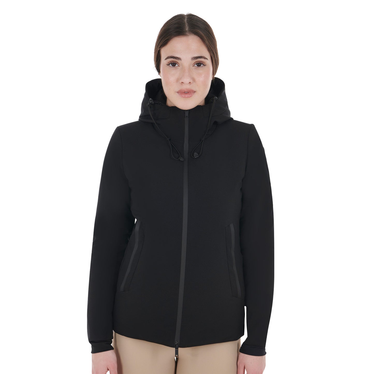 Plumífero impermeable y cortaviento Equestro - Negro