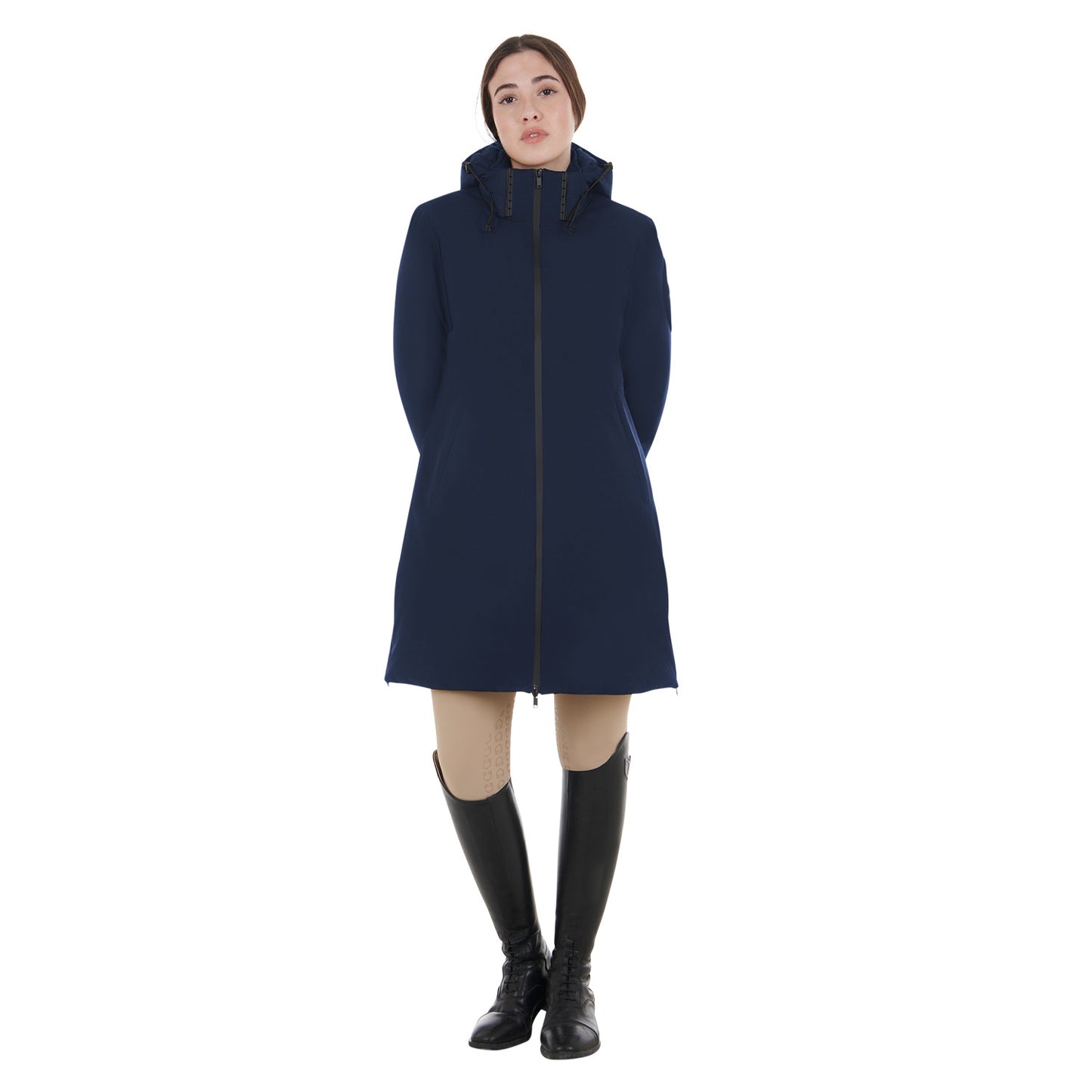 Plumífero de mujer hidrorrepelente y corta viento Equestro - Navy Blazer