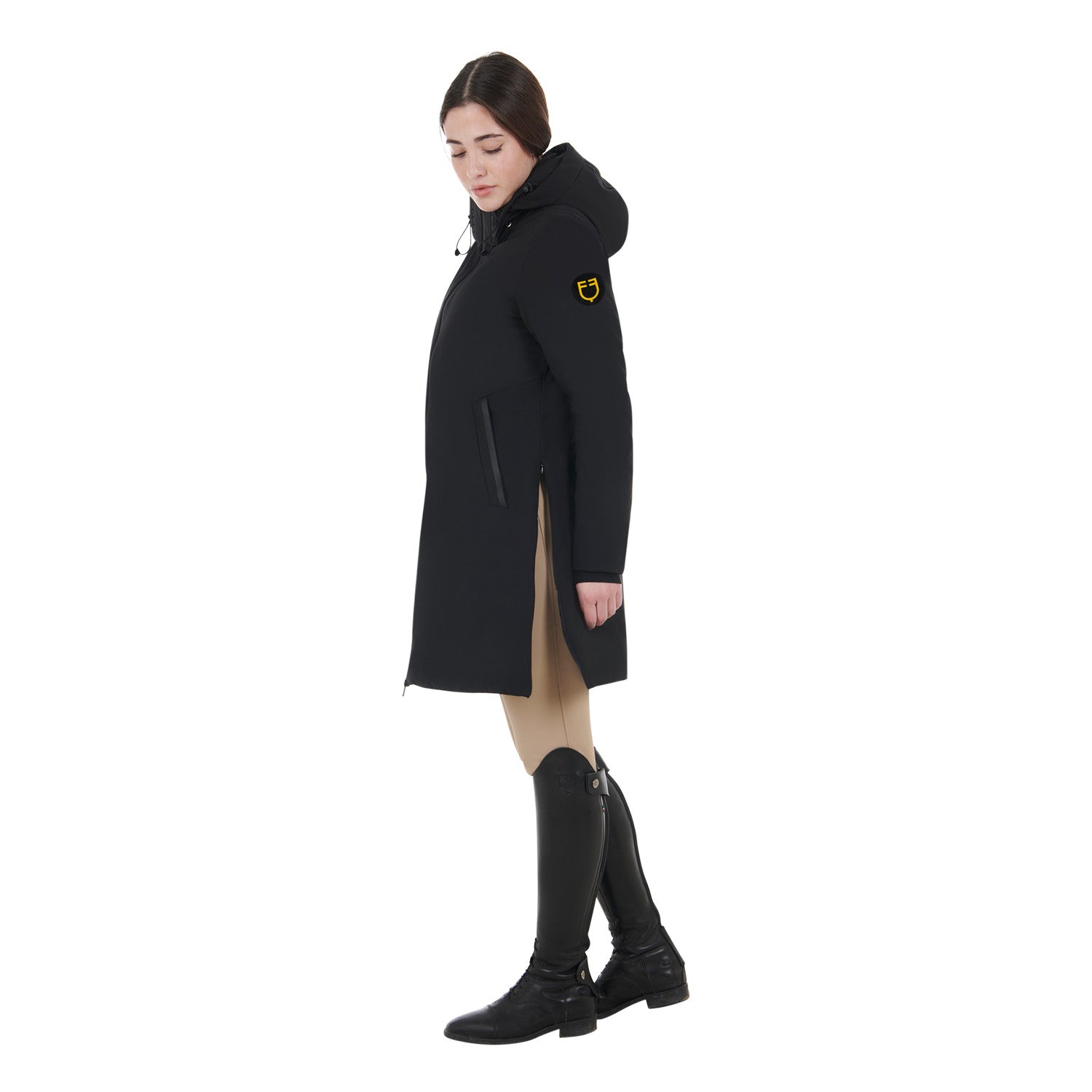 Plumífero de mujer hidrorrepelente y corta viento Equestro - Negro