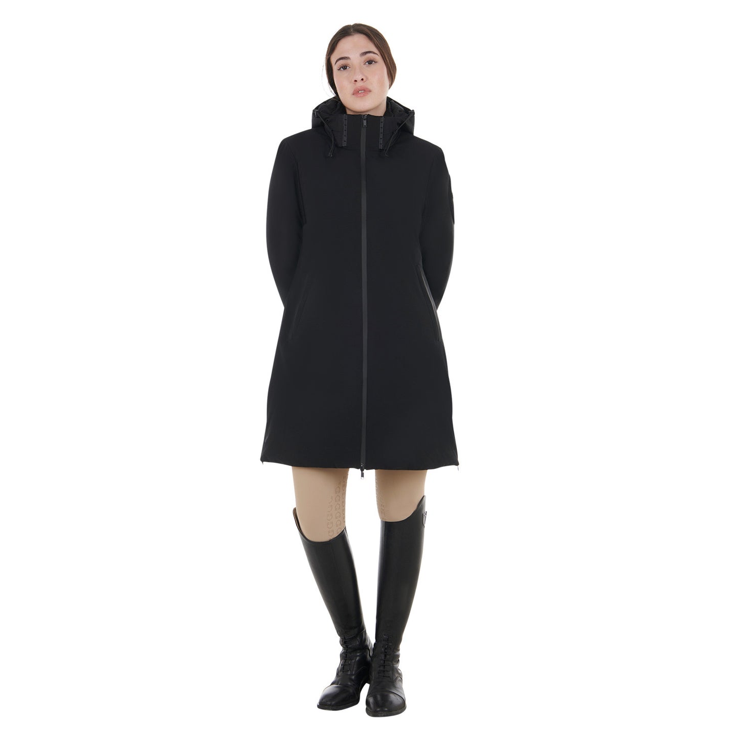 Plumífero de mujer hidrorrepelente y corta viento Equestro - Negro