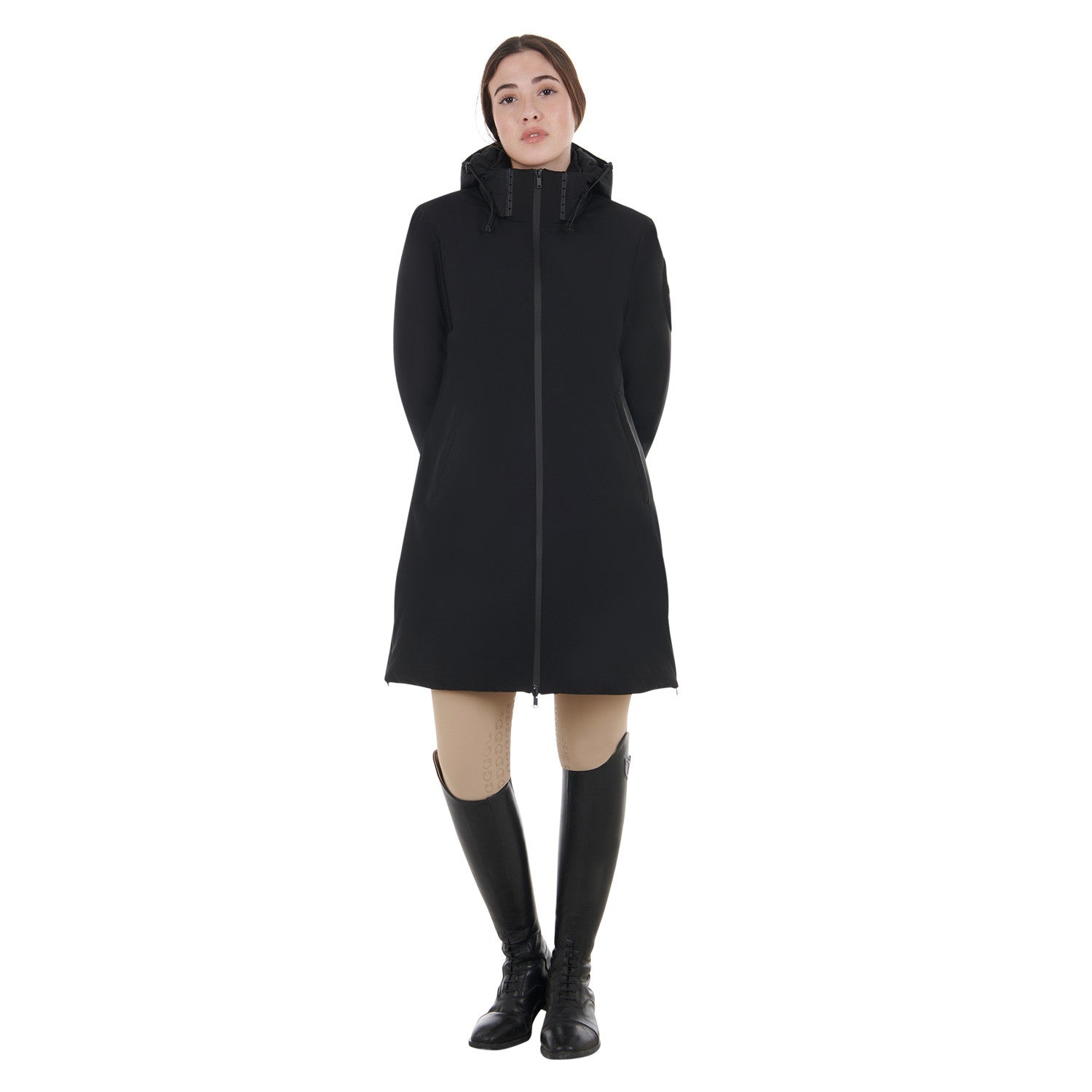 Plumífero de mujer hidrorrepelente y corta viento Equestro - Negro