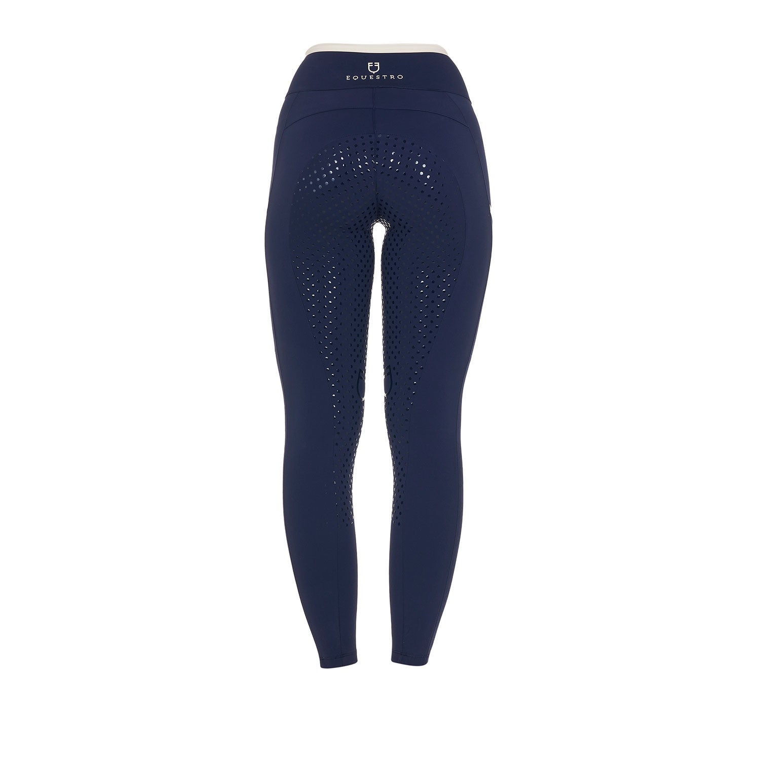 Leggings de mujer con decoraciones perforadas Equestro - Navy Blazer