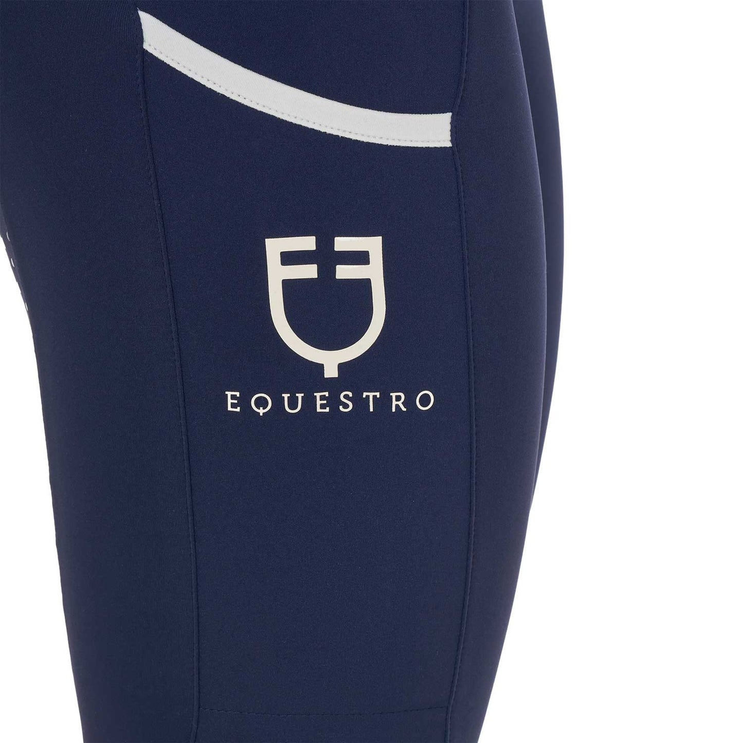 Leggings de mujer con decoraciones perforadas Equestro - Navy Blazer