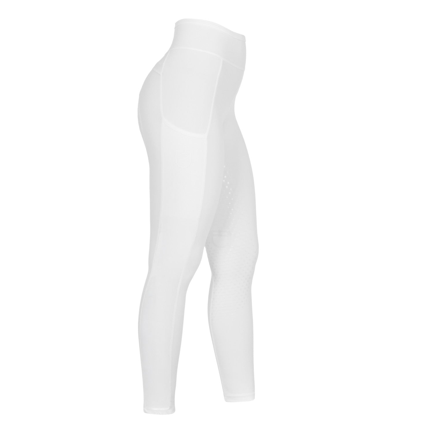 Leggings de mujer con decoraciones perforadas Equestro - Blanco