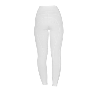 Leggings de mujer con decoraciones perforadas Equestro - Blanco
