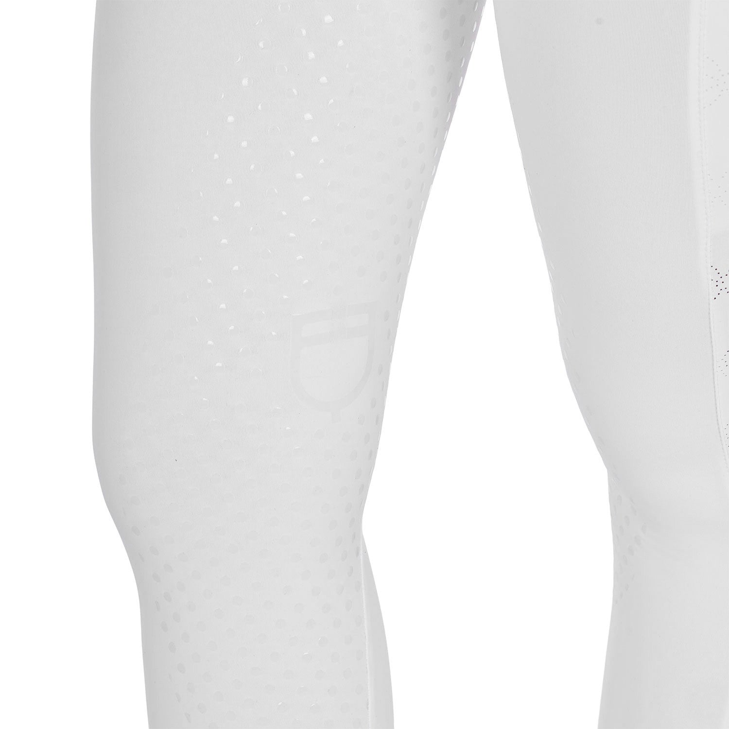 Leggings de mujer con decoraciones perforadas Equestro - Blanco