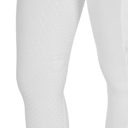 Leggings de mujer con decoraciones perforadas Equestro - Blanco