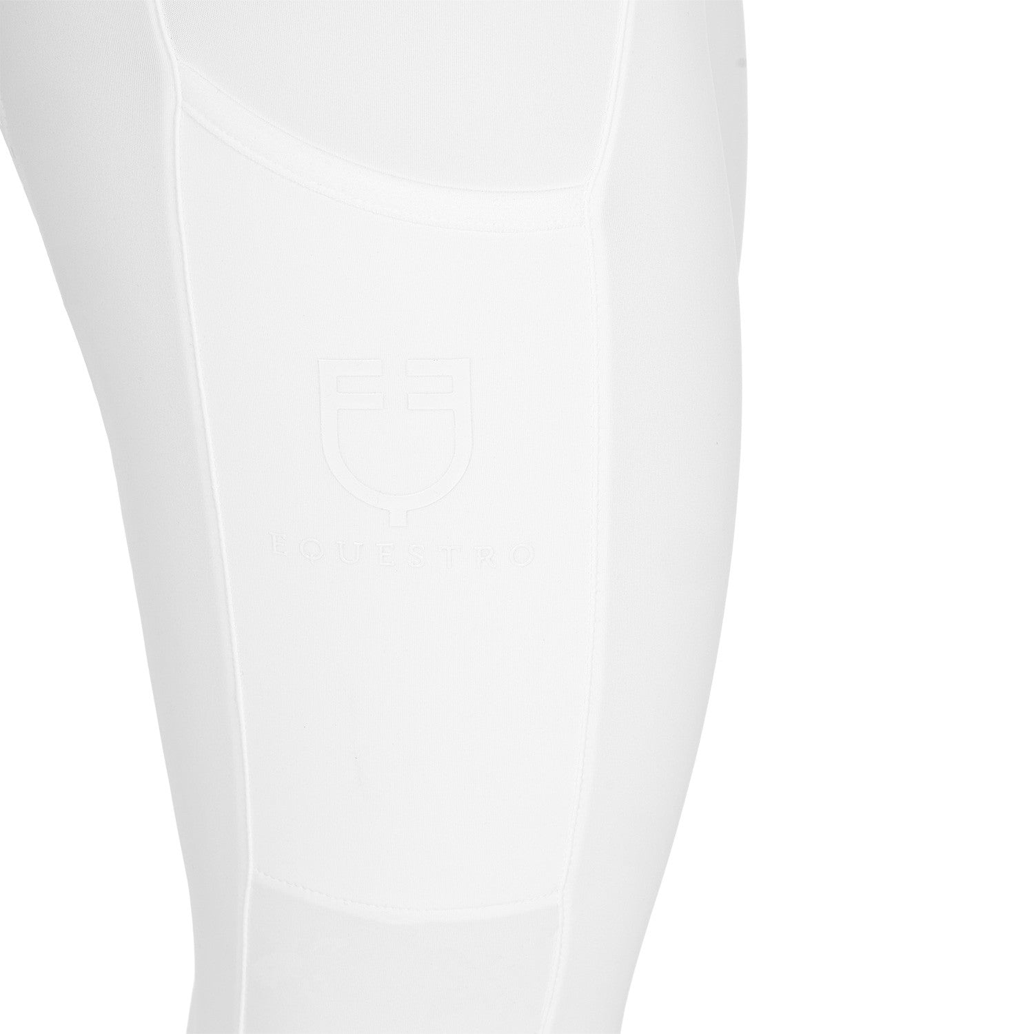 Leggings de mujer con decoraciones perforadas Equestro - Blanco