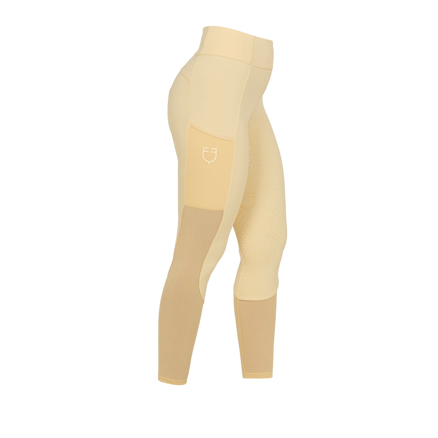 Leggings de mujer full grip con insertos perforados Equestro - Sunlight