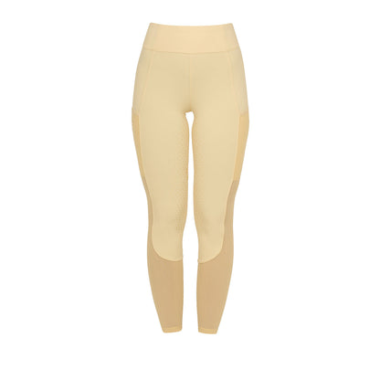Leggings de mujer full grip con insertos perforados Equestro - Sunlight