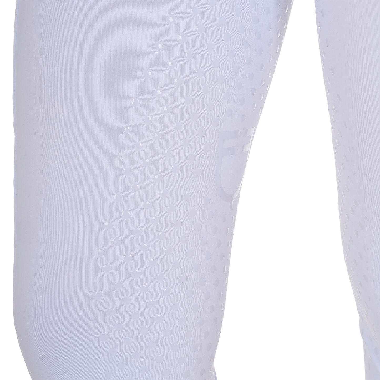 Leggings de mujer full grip con insertos perforados Equestro - Blanco