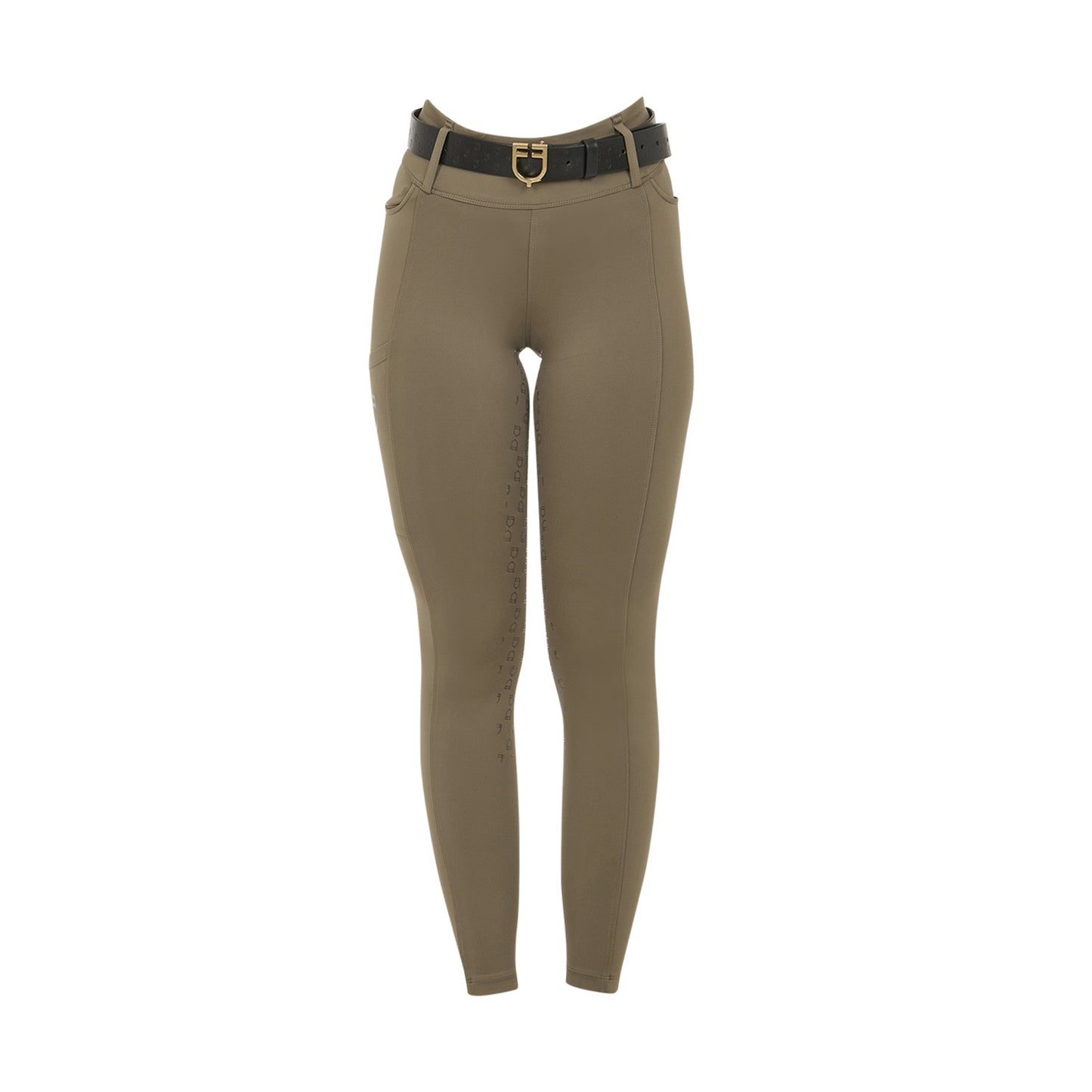 Mallas técnicas híbridas para mujer Equestro - Walnut