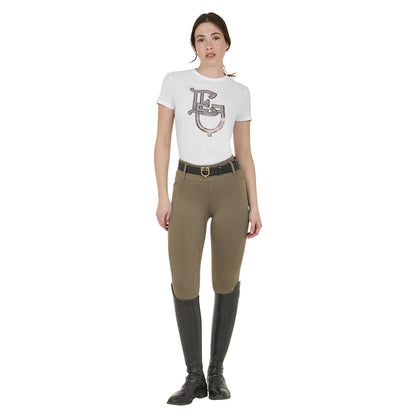 Mallas técnicas híbridas para mujer Equestro - Walnut