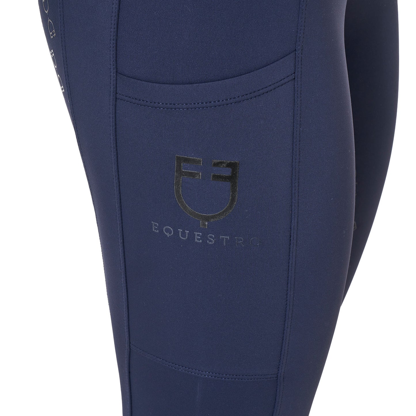 Mallas técnicas híbridas para mujer Equestro - Navy Blazer