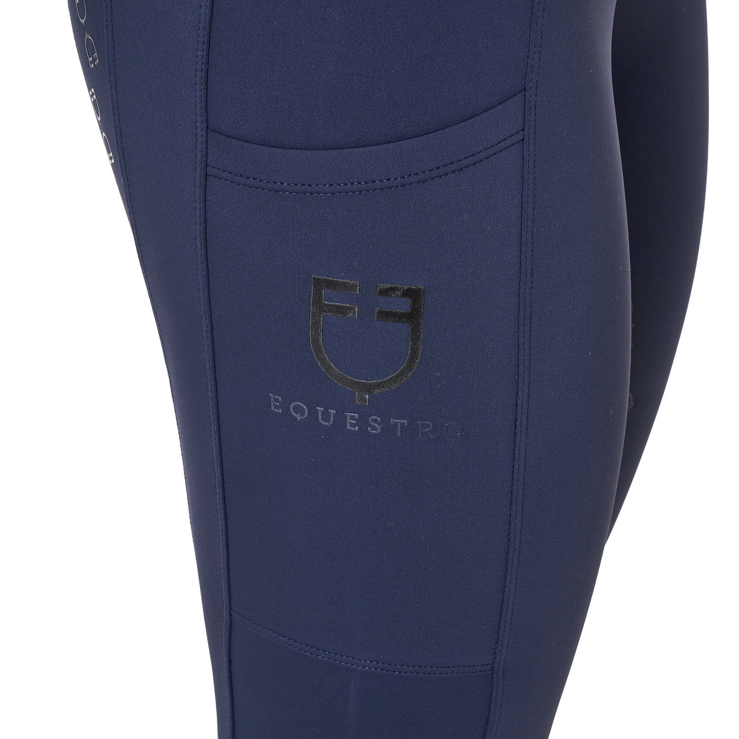Mallas técnicas híbridas para mujer Equestro - Navy Blazer