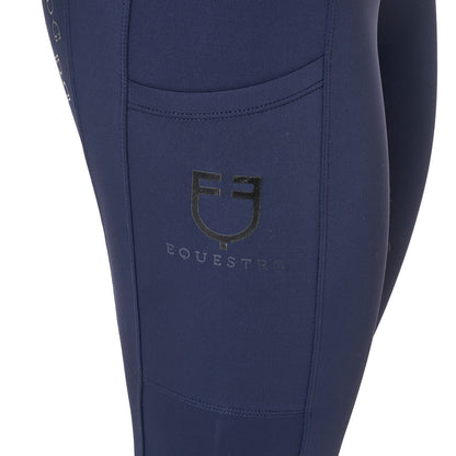 Mallas técnicas híbridas para mujer Equestro - Navy Blazer