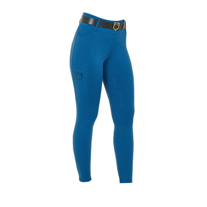 Mallas técnicas híbridas para mujer Equestro - Blue Coral