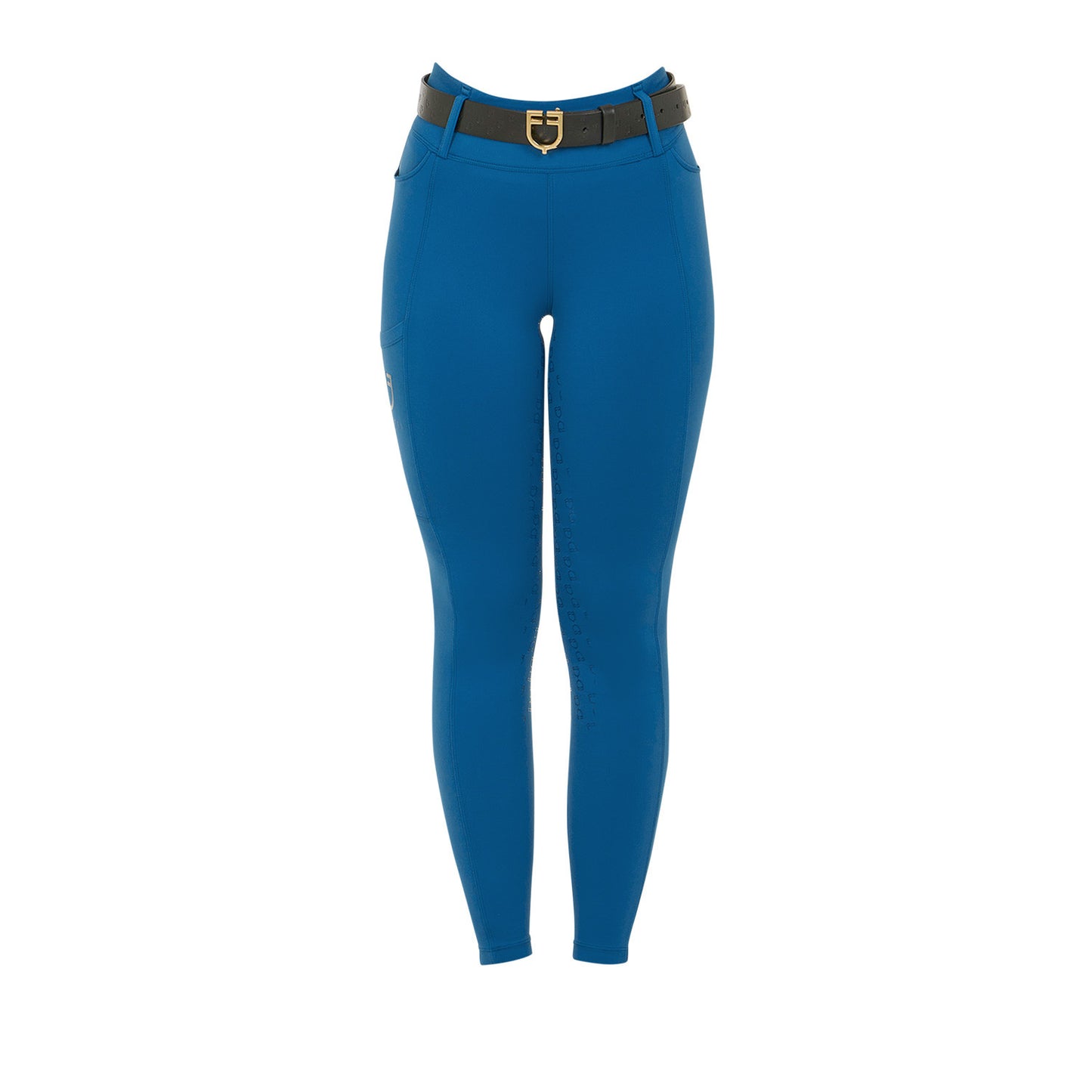 Mallas técnicas híbridas para mujer Equestro - Blue Coral