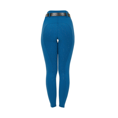 Mallas técnicas híbridas para mujer Equestro - Blue Coral