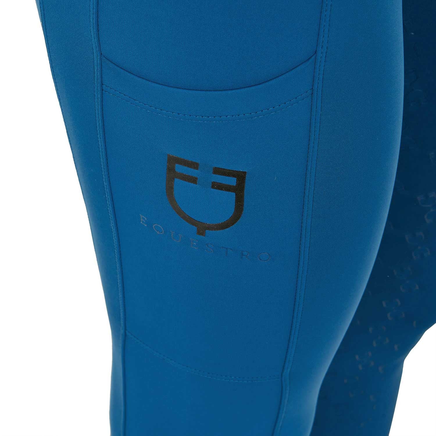 Mallas técnicas híbridas para mujer Equestro - Blue Coral