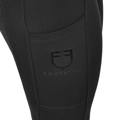 Mallas técnicas híbridas para mujer Equestro - Negro