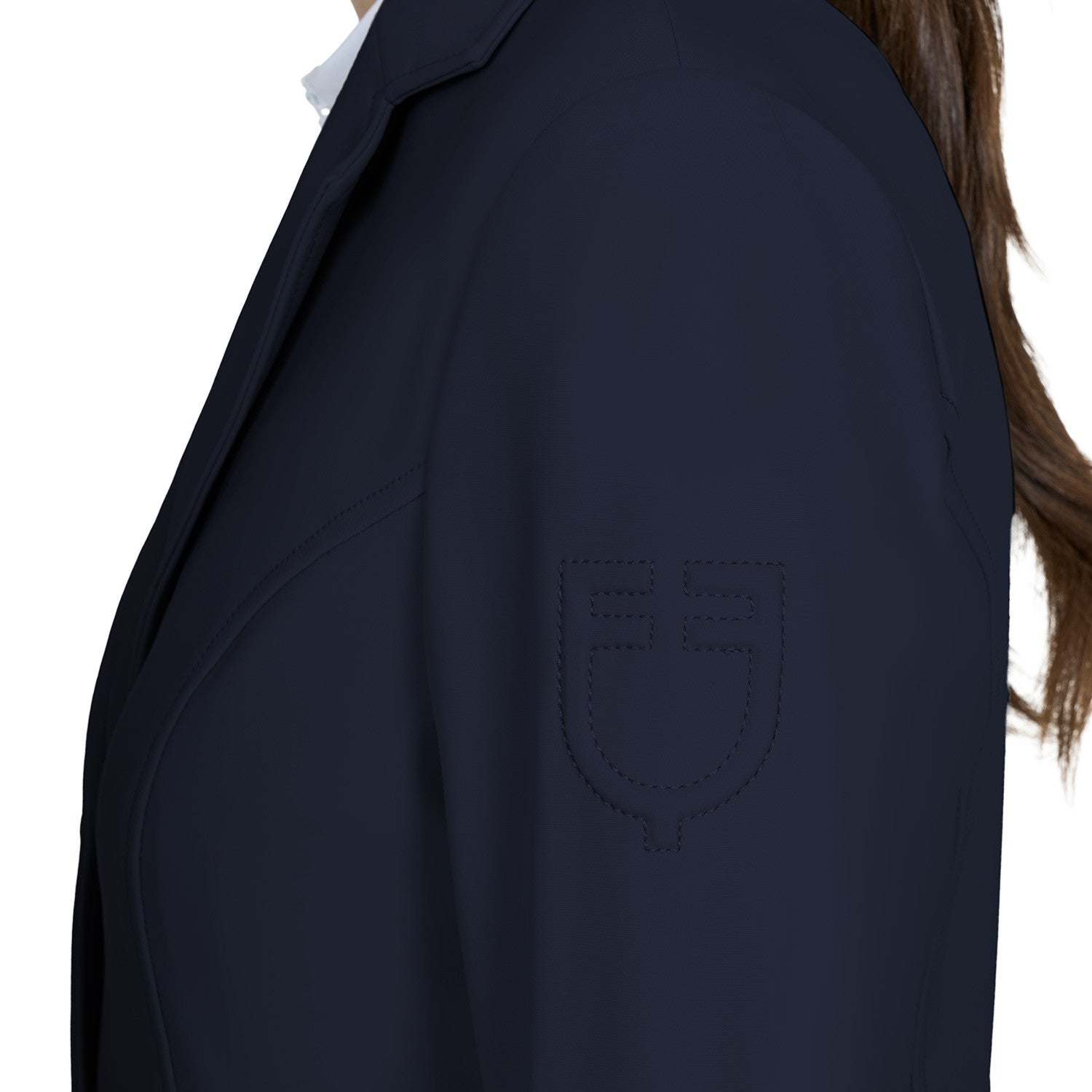 Chaqueta de concurso para mujer con logo en relieve Equestro - Navy Blazer