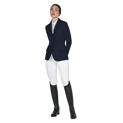 Chaqueta de concurso para mujer con logo en relieve Equestro - Navy Blazer