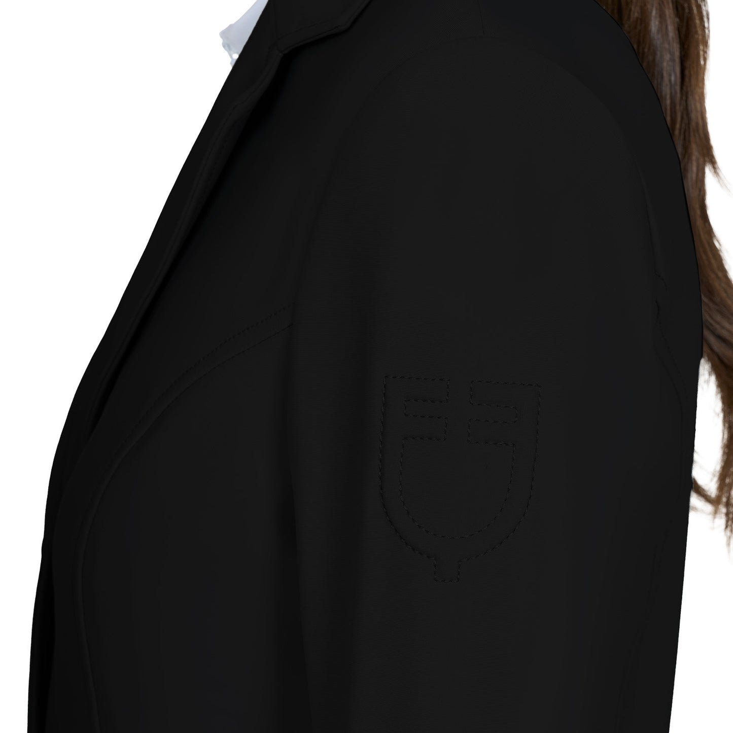 Chaqueta de concurso para mujer con logo en relieve Equestro - Negro