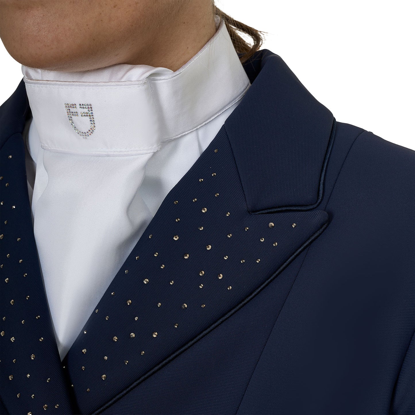 Colección Black Label de mujeres frac de competición con strass Rain Equestro - Navy Blazer