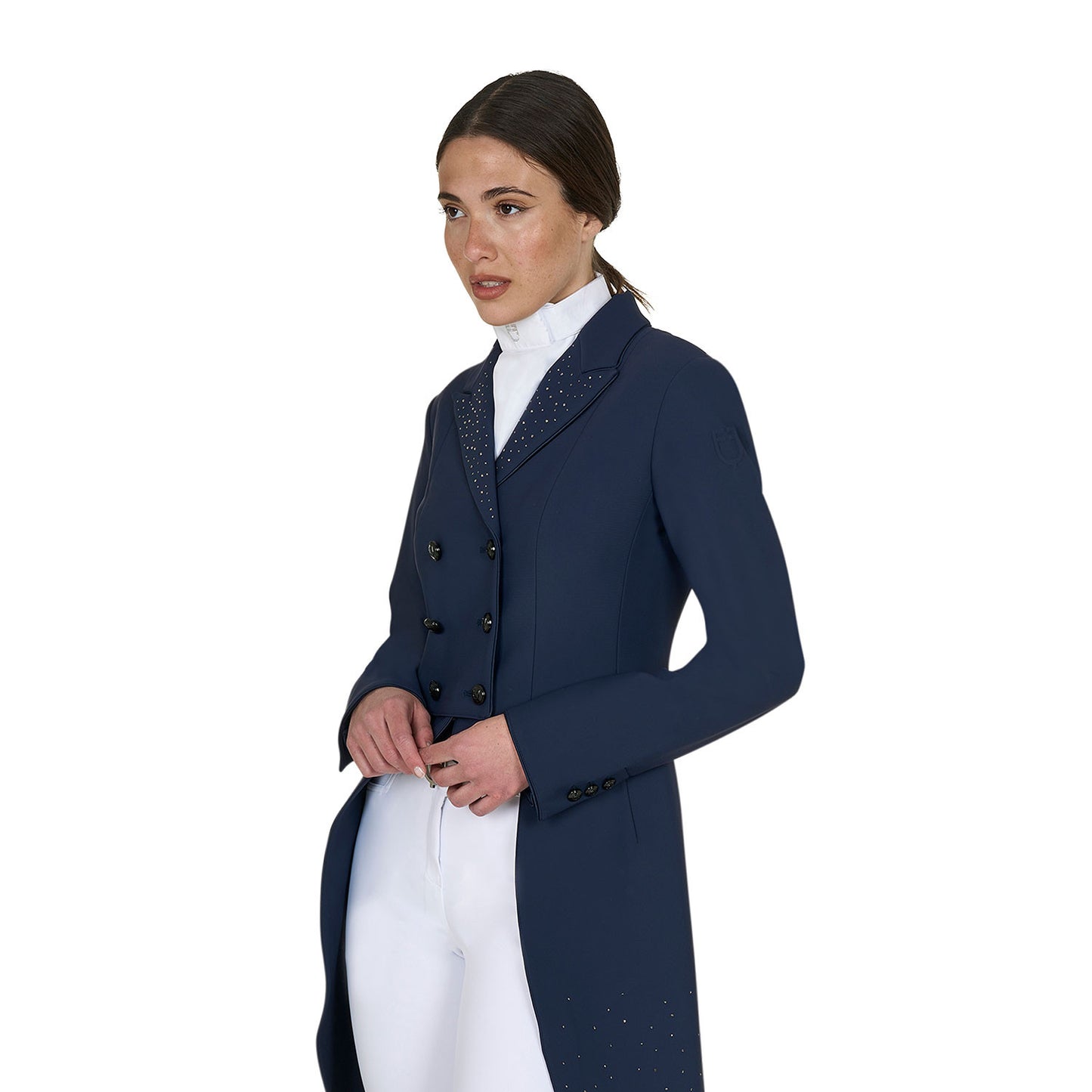 Colección Black Label de mujeres frac de competición con strass Rain Equestro - Navy Blazer