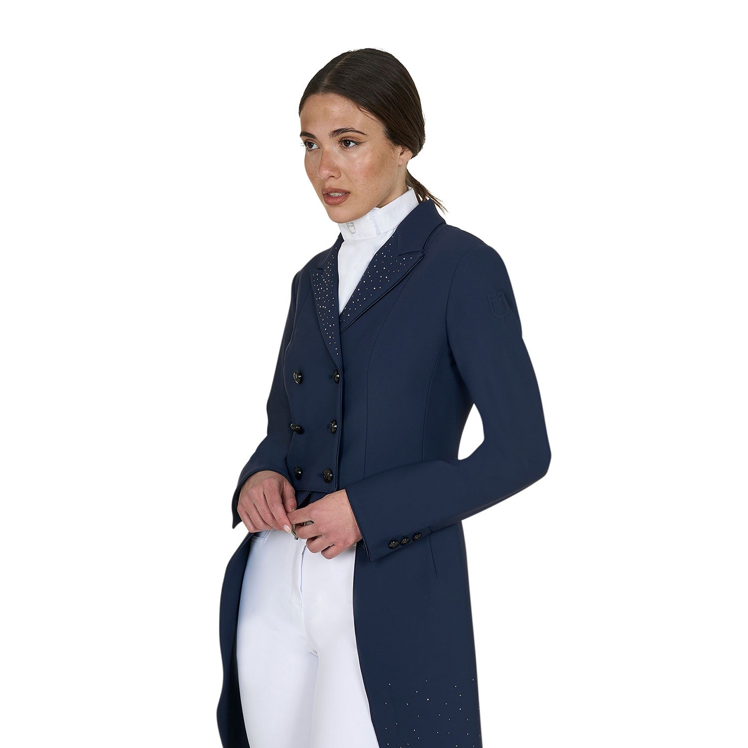 Colección Black Label de mujeres frac de competición con strass Rain Equestro - Navy Blazer