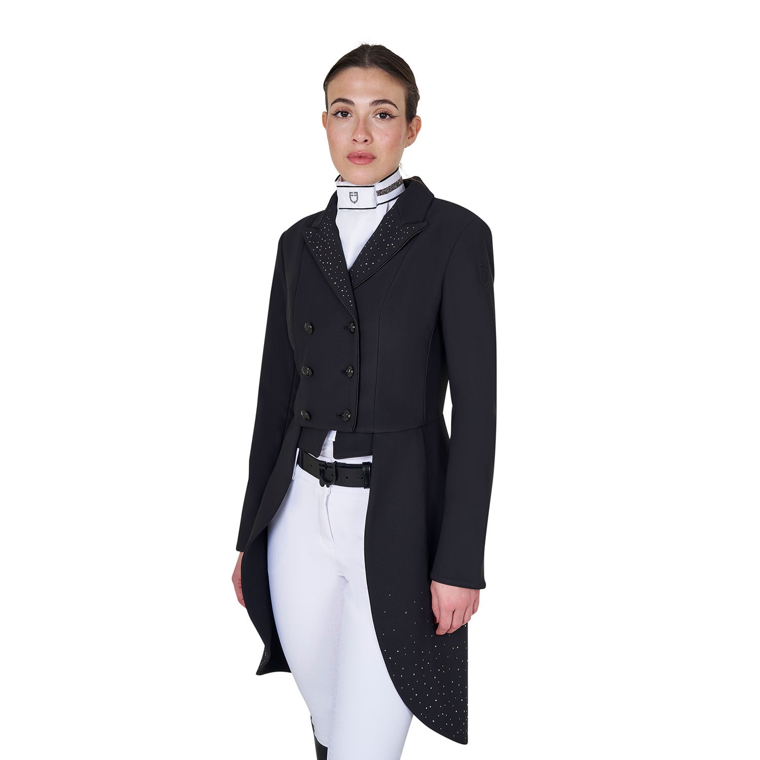 Colección Black Label de mujeres frac de competición con strass Rain Equestro