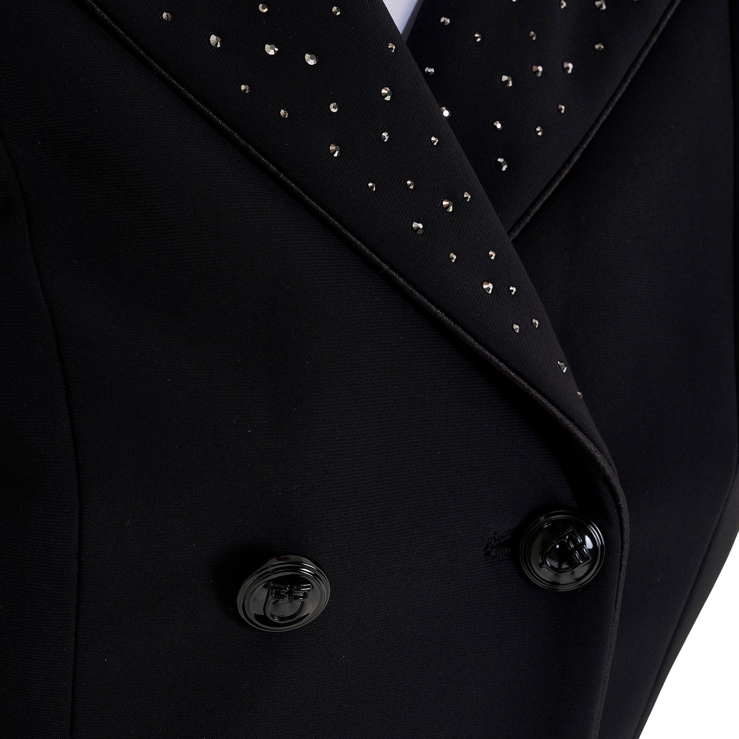 Colección Black Label de mujeres frac de competición con strass Rain Equestro - Negro