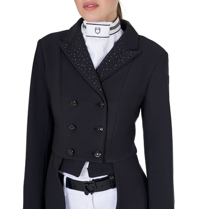 Colección Black Label de mujeres frac de competición con strass Rain Equestro - Negro