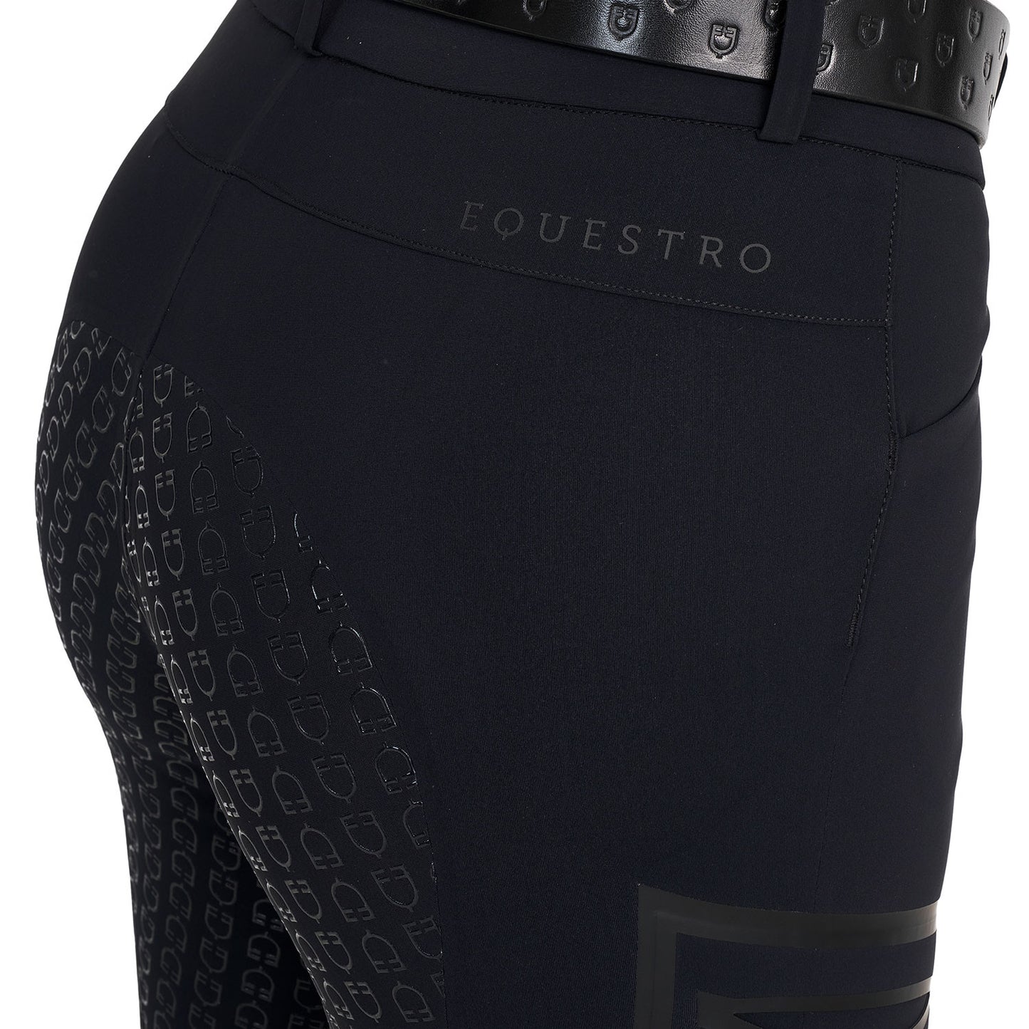 Pantalones de montar de talle alto con grip completo para mujer Ridertechnology Equestro - Negro